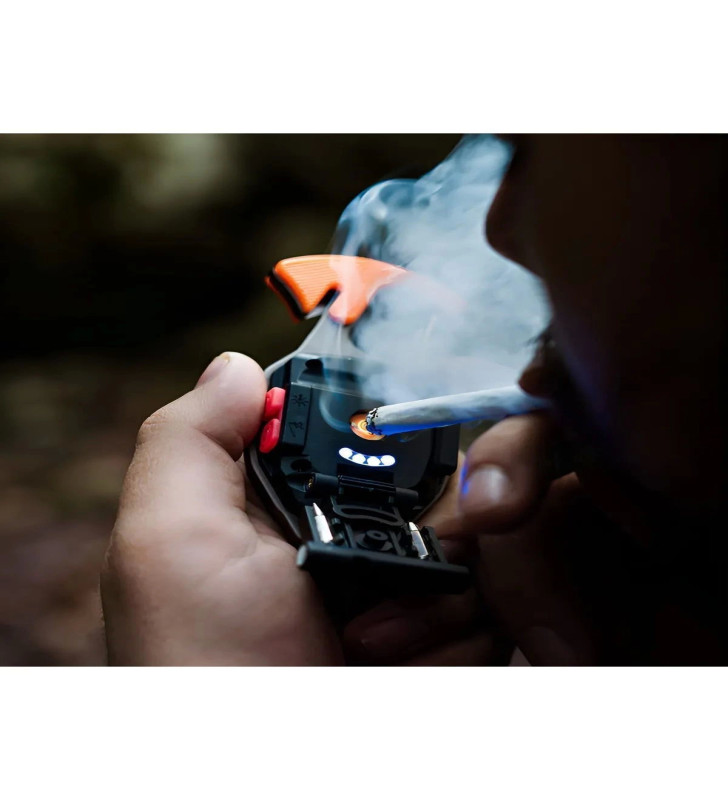 Çok Fonksiyonlu Mini Led Lamba Anahtarlık ve Çakmak USB Şarjlı Kamp İçin Taşınabilir 7 Modlu ( Lisinya )