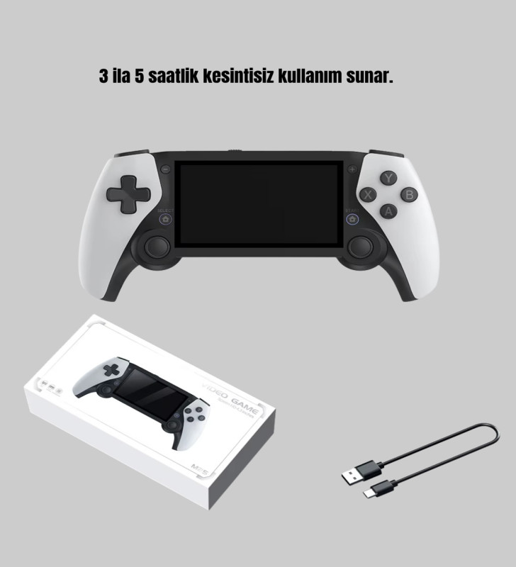 4.3 İnç Ekranlı Retro Oyun Konsolu – 64 GB Hafızalı, Şarjlı ve Multimedya Destekli - Lisinya