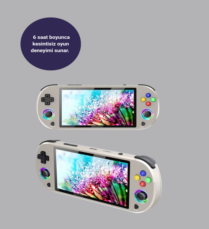 Taşınabilir Retro Oyun Konsolu – 5 İnç IPS Ekranlı, 3000 mAh Şarjlı, HD Destekli - Lisinya