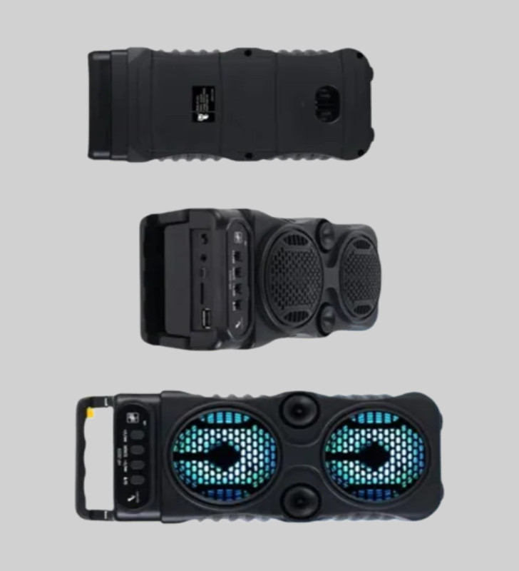 Kablosuz LED Işıklı Bluetooth Hoparlör – FM Radyolu, Mikrofon Girişli - Lisinya