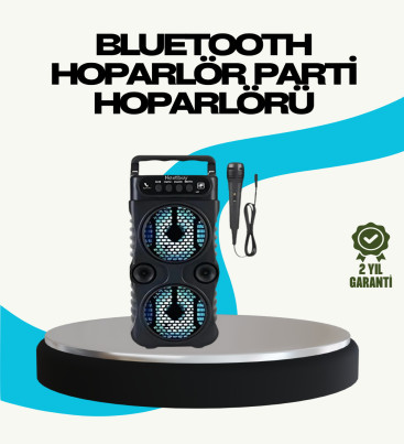 LED Işıklı Kablosuz Hoparlör – Bluetooth, FM Radyolu, Taşınabilir Şarjlı - Lisinya