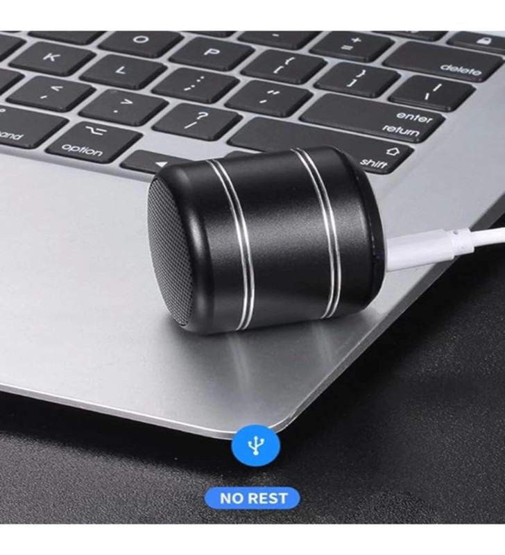 Mini Alüminyum TWS Kablosuz Bluetooth Hoparlör – Yuvarlak Metal Tasarım, Yüksek Bas ve Taşınabilir Özellikler ( Lisinya )