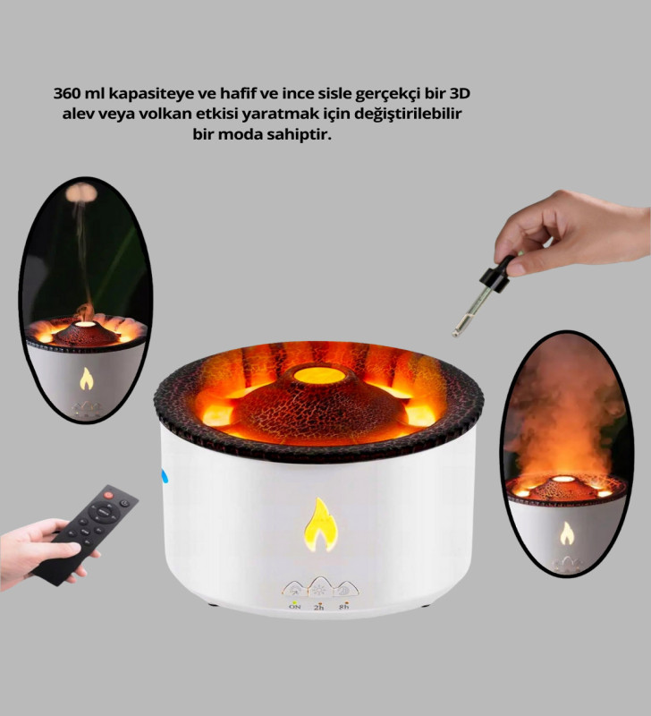 Alevli Aromaterapi Difüzörü - Lisinya