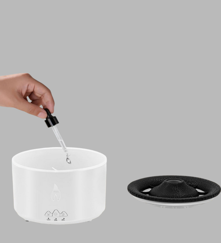 Volkan Efektli Aroma Difüzörü – Sessiz Çalışma, Otomatik Kapanma ve LED Işık - Lisinya