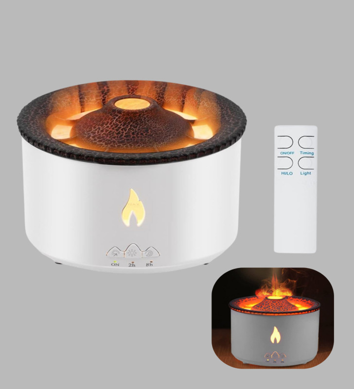 Volkan Efektli Aroma Difüzörü – Sessiz Çalışma, Otomatik Kapanma ve LED Işık - Lisinya