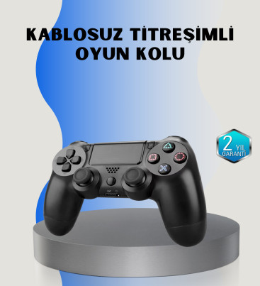 PS4 Uyumlu Kablosuz Oyun Kolu – Gerçekçi Titreşimli Geri Bildirim - Lisinya