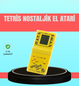 Retro Tetris El Aterisi – Pil ile Çalışan Taşınabilir Mini Oyun Konsolu - Lisinya