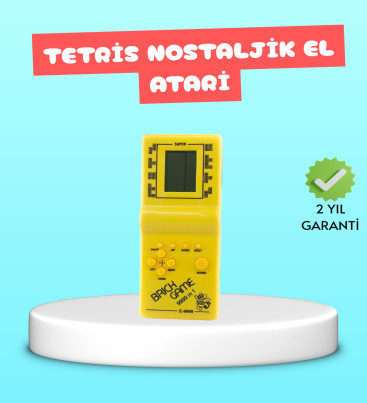 Taşınabilir El Aterisi Gameboy – Klasik Tetris Oyunu, Pil ile Çalışan Mini El Konsolu - Lisinya