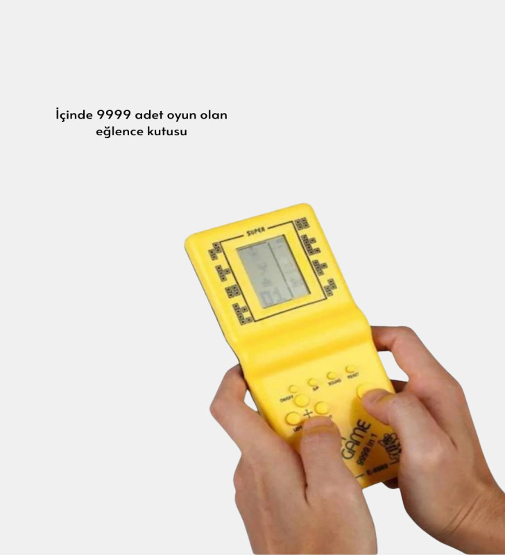 Taşınabilir El Aterisi Gameboy – Klasik Tetris Oyunu, Pil ile Çalışan Mini El Konsolu - Lisinya