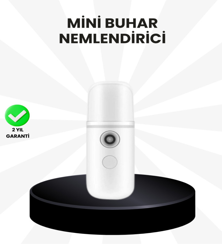 Kablosuz Şarjlı Mini Buhar Nemlendirici – Cilt ve Ortam İçin Taşınabilir Akıllı Cihaz - Lisinya