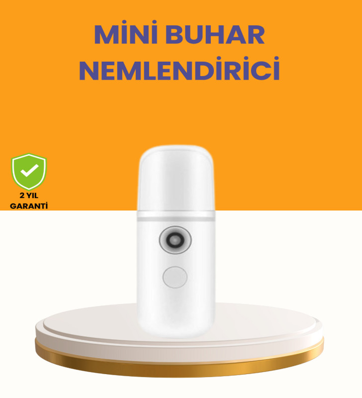 Taşınabilir Şarjlı Buhar Nemlendirici – Kablosuz Akıllı Pro Teknolojili Mini Cilt ve Ortam Nemlendirici - Lisinya