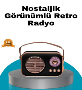 Retro Tarz Kablosuz Radyo – Bluetooth, USB ve TF Kart Girişli - Lisinya