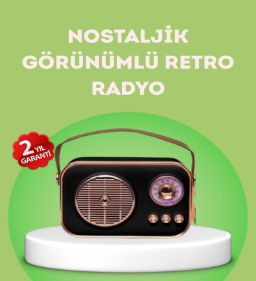 Nostaljik Retro Radyo – Bluetooth, USB ve FM Özellikli Şık Tasarım - Lisinya