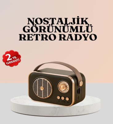 Bluetooth’lu Retro Radyo – FM Destekli Nostaljik Hoparlör - Lisinya