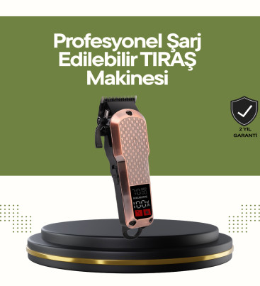 Şarjlı Saç Kesme Makinesi – 4 Kademeli Ayar, LCD Ekran ve Hızlı Şarj Desteği - Lisinya