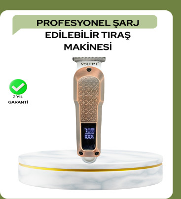 Profesyonel 7000RPM Saç Kesim Makinesi – Type-C Şarjlı, LCD Ekranlı, 4 Kademeli Ayar - Lisinya