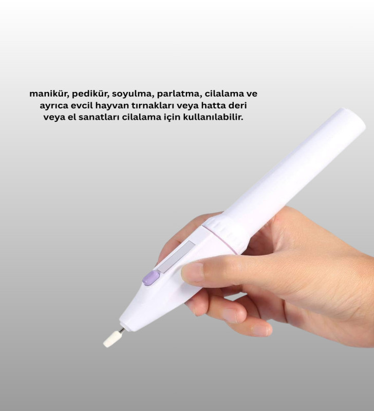 Elektrikli Manikür ve Pedikür Matkap Seti – Ayarlanabilir Hız, Ergonomik ve Sessiz - Lisinya