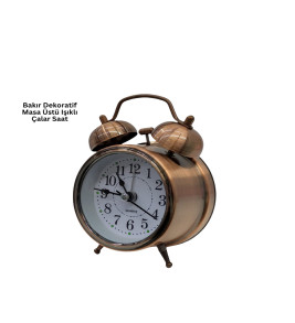 Bronz Metal Masa Saati - Lisinya