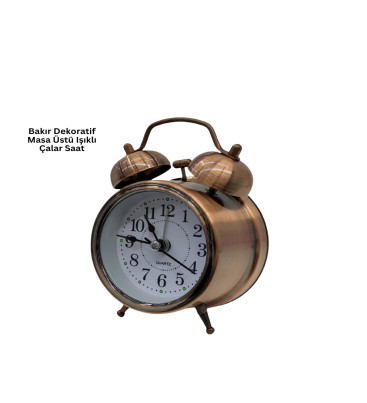 Bronz Metal Masa Saati - Lisinya