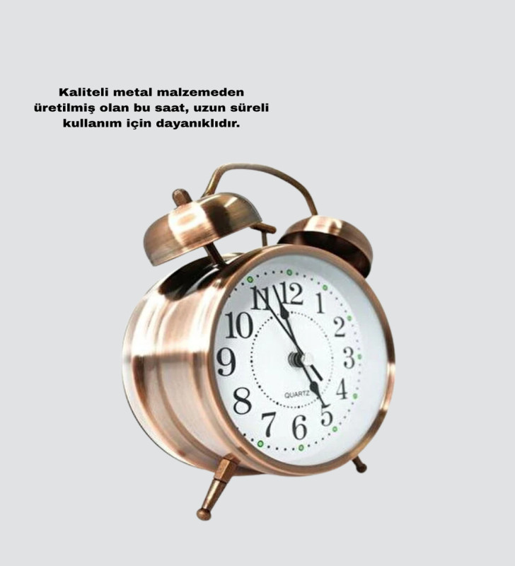 Bronz Metal Masa Saati - Lisinya