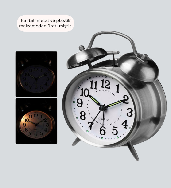 Dekoratif Gümüş Saat - Lisinya
