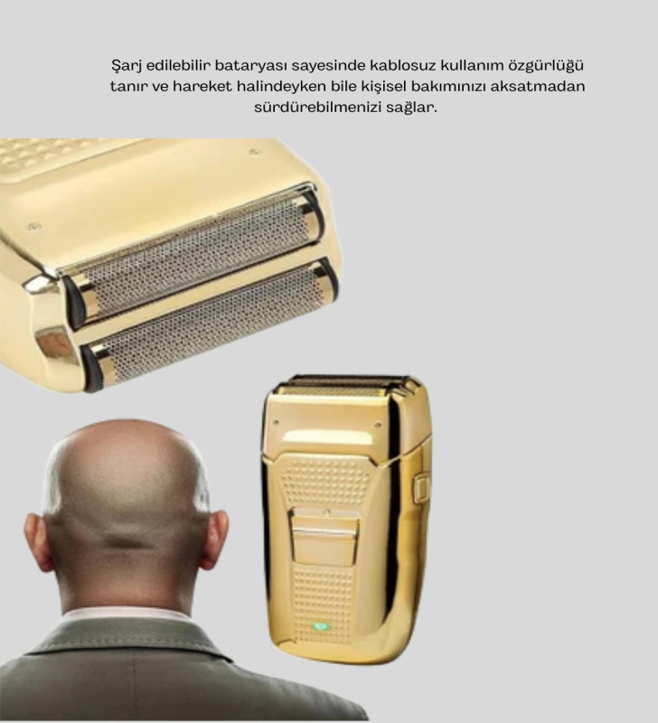 Islak Kuru Kullanımlı Şarjlı Tıraş Makinesi Ergonomik ve Cilt Dostu - Lisinya