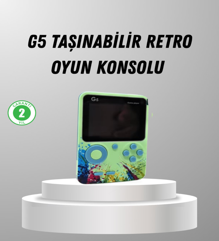 500 Oyunlu G5 Retro Mini Oyun Konsolu 3 İnç Ekran ve AV TV Desteği - Lisinya