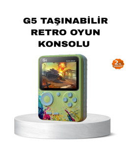 G5 Retro Oyun Konsolu 500 Klasik Oyunlu 3 İnç HD Ekran ve TV Bağlantılı - Lisinya