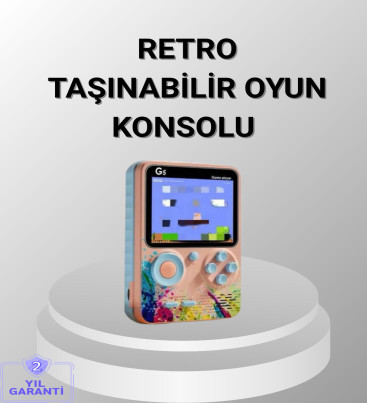 Mini Retro Oyun Konsolu 500 Oyunlu 3.0 İnç Ekran ve Şarjlı Batarya - Lisinya