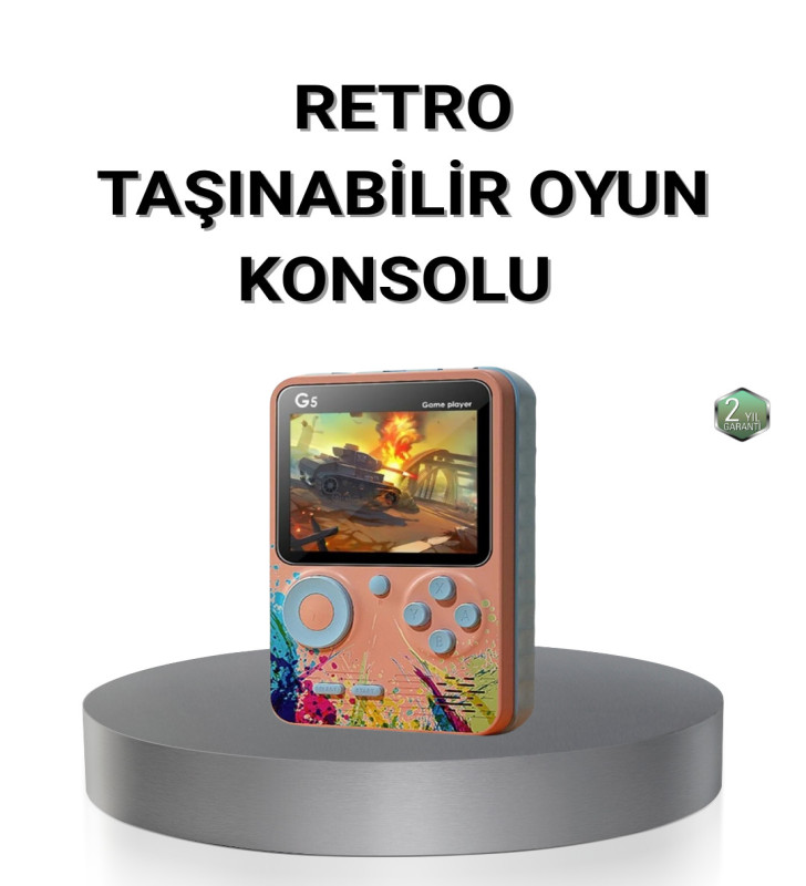 Retro Taşınabilir Oyun Konsolu 500 Klasik Oyunlu, 3.0 İnç Renkli Ekran - Lisinya