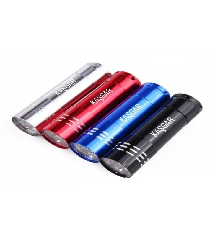 Süper Parlak 9 Ledli Metal Mini El Feneri ( Lisinya )