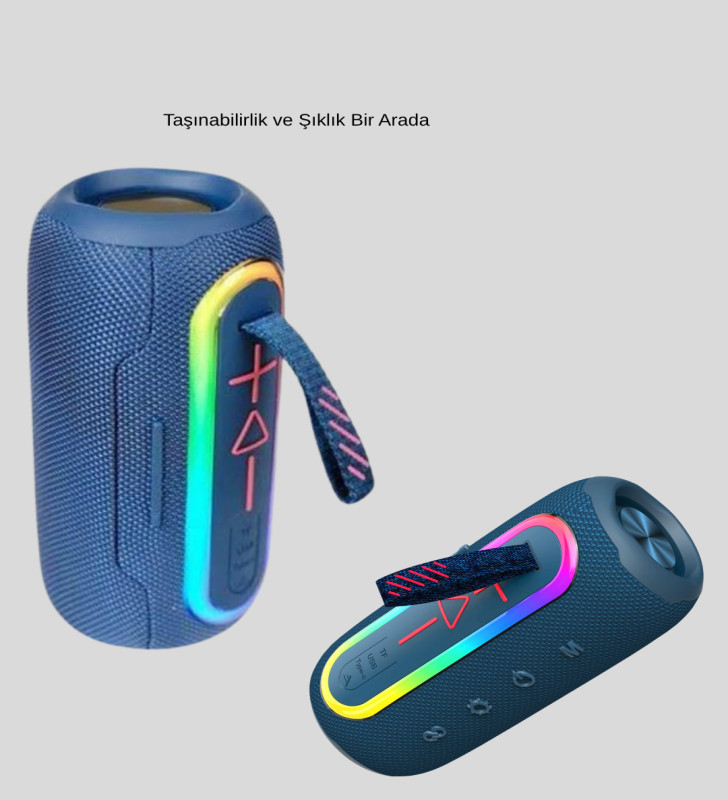 Taşınabilir Mini Bluetooth Hoparlör Güçlü Ses ve Şık Kırmızı Tasarım - Lisinya