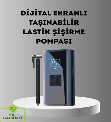 Dijital Ekranlı Kablosuz Hava Pompası LED Işıklı 12V 80W - Lisinya