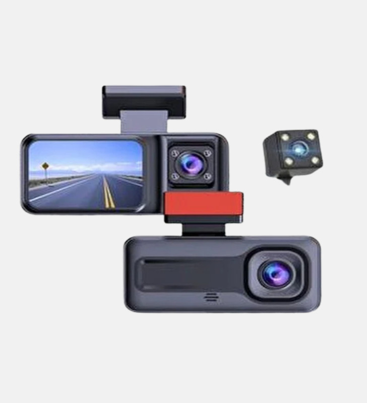 Üç Kameralı Dash Cam 170° Geniş Açılı Full HD Gece Görüşlü - Lisinya