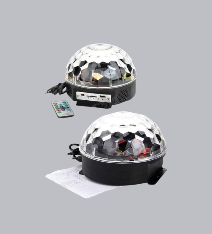 Bluetooth Hoparlörlü LED Disko Işığı Müzik Ritim Duyarlı ve Taşınabilir - Lisinya