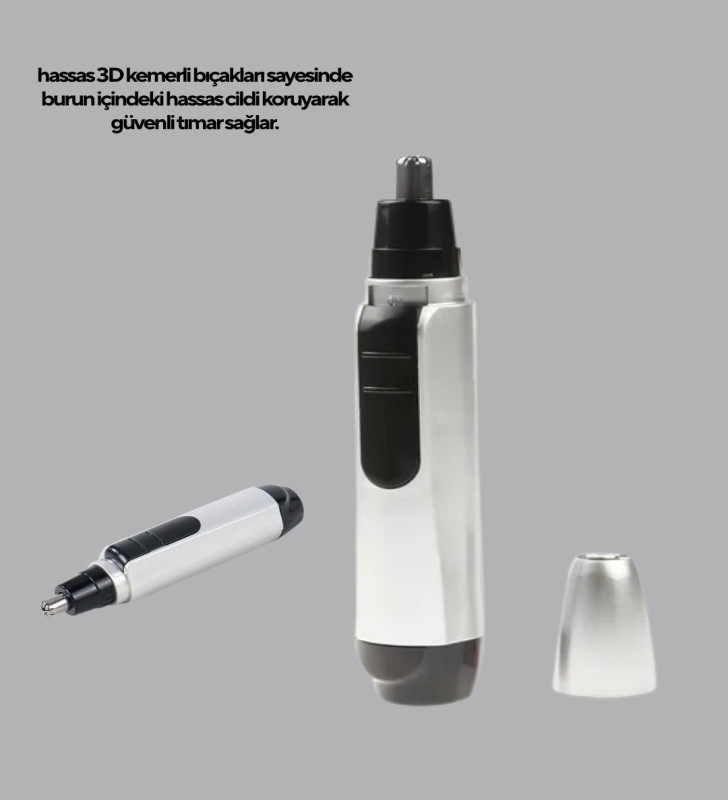 Kişisel Burun ve Kulak Tıraş Makinesi 3D Kavisli Bıçak ve Kompakt Tasarım - Lisinya