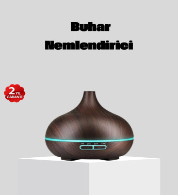 550 ml Büyük Su Hazneli Ultrasonik Nemlendirici ve Aromaterapi Difüzörü - Lisinya