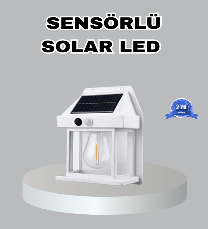 Üç Modlu Güneş Enerjili Duvar Lambası 1800mAh Bataryalı ve Hareket Sensörlü - Lisinya