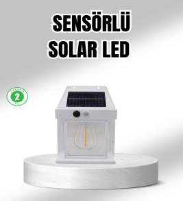 Güneş Enerjili Dış Mekan Sensörlü Duvar Lambası IP65 Su Geçirmez - Lisinya