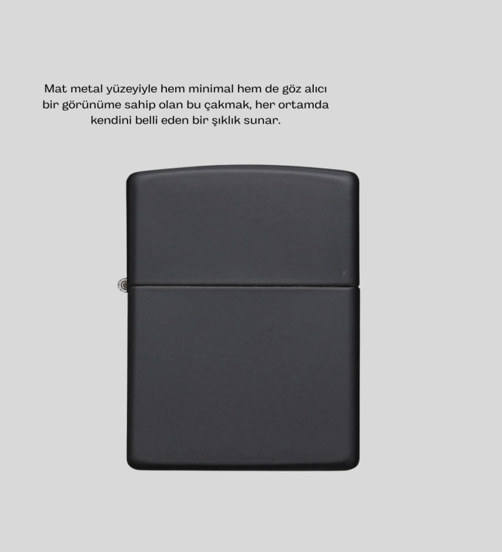 Metal Gövdeli Tasarım Çakmak Mat Yüzeyli ve Ergonomik Tutma Özellikli - Lisinya