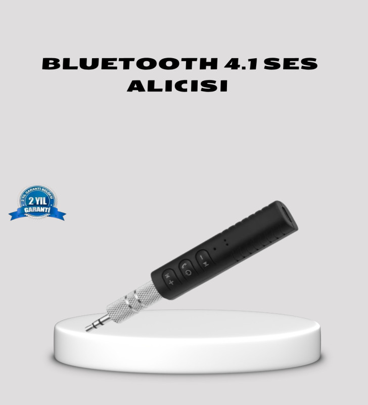 Bluetooth 4.1 Müzik Alıcısı 3.5mm Aux Girişli Mini Kablosuz Adaptör - Lisinya