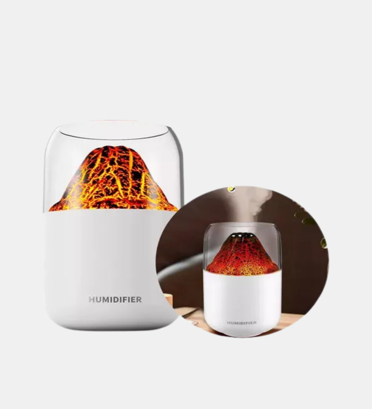 Alev Efektli Ultrasonik Uçucu Yağ Difüzörü 280ml Su Tanklı ve Sessiz Çalışma Özellikli - Lisinya