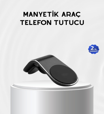 Araç İçi Manyetik Telefon Tutucu Güçlü Klipsli ve 360 Derece Ayarlanabilir - Lisinya