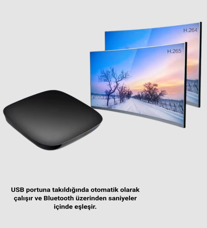 Android Auto Kablosuz Adaptör Bluetooth 5.0 ve 5.8GHz WiFi Destekli - Lisinya