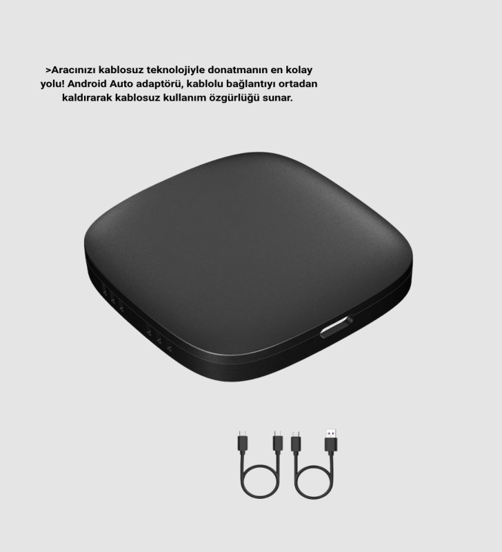Android Auto Kablosuz Adaptör Bluetooth 5.0 ve 5.8GHz WiFi Destekli - Lisinya