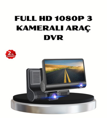 Full HD Araç Kamerası 3’lü 4.0” Ekranlı ve HDR Gece Görüşlü - Lisinya