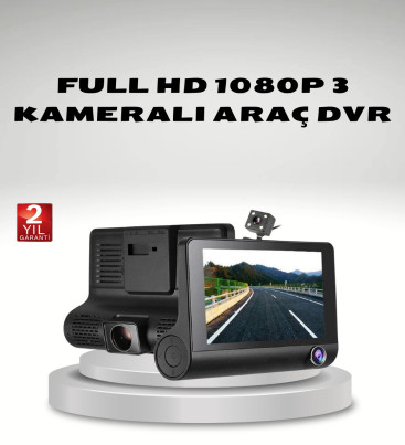 Araç Kamerası 3’lü Full HD DVR 1080P Gece Görüşlü ve G-Sensörlü - Lisinya