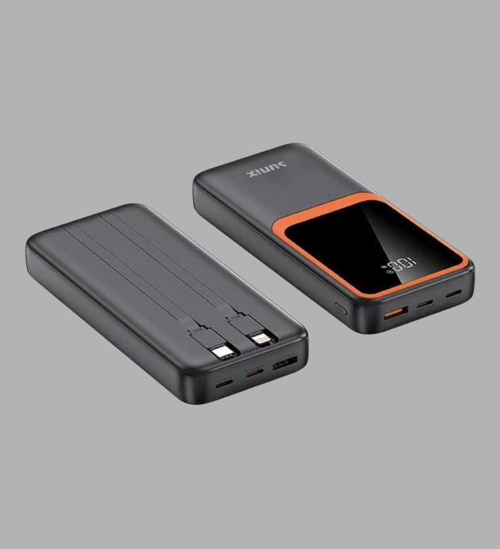 Powerbank 20000 mAh 22.5W Hızlı Şarjlı ve Kompakt Çoklu Kablo Çıkışlı - Lisinya