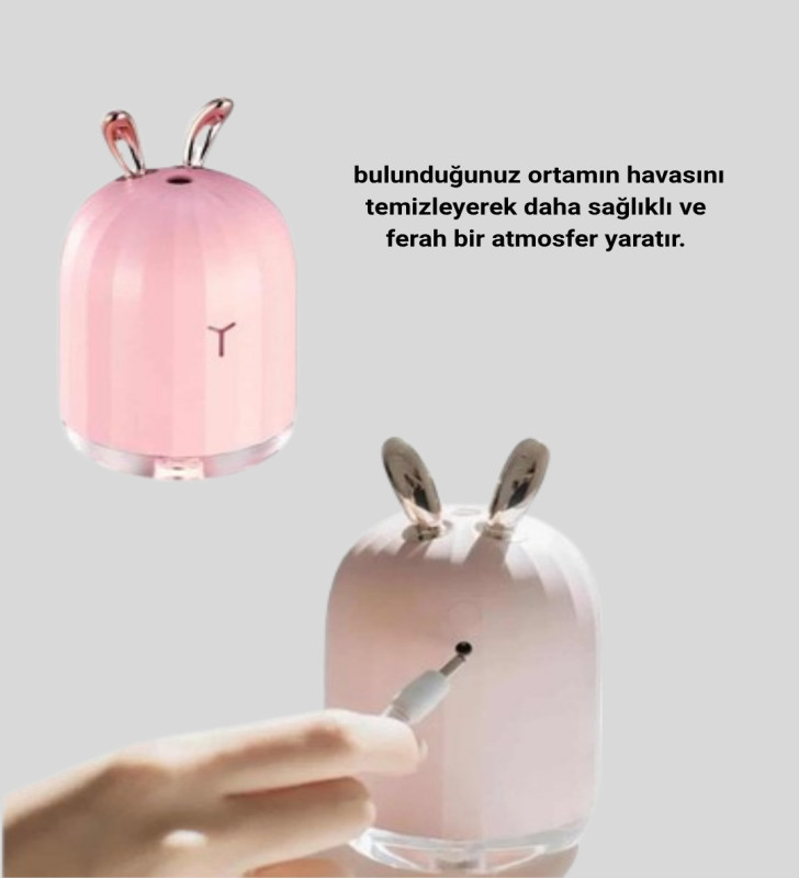 Ultrasonik Hava Nemlendirici – Sessiz Çalışan, Su Bazlı, Ferahlatıcı Buhar Difüzör - Lisinya