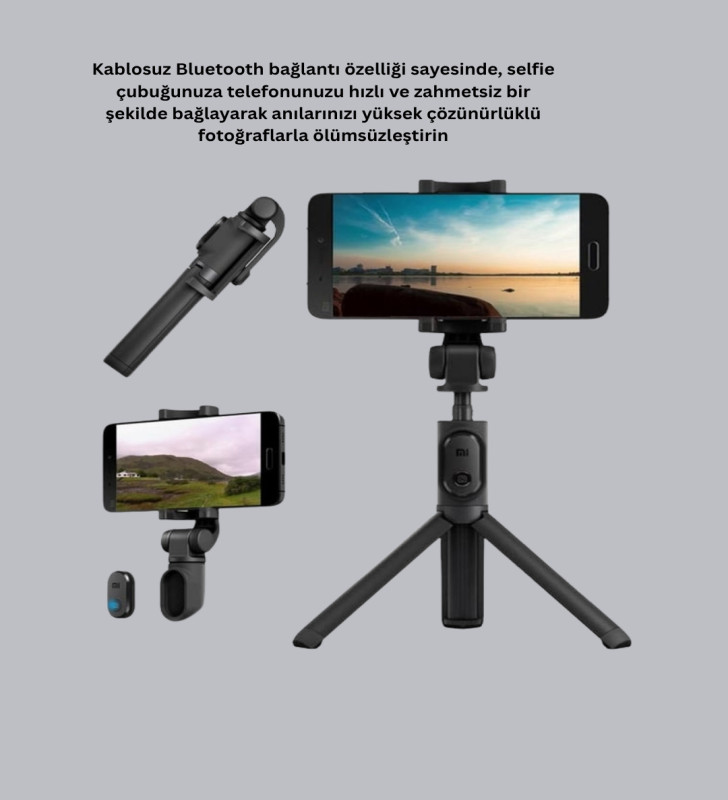 Bluetooth Selfie Çubuğu – Kablosuz, Hafif ve Yüksek Çözünürlüklü Çekim İçin - Lisinya